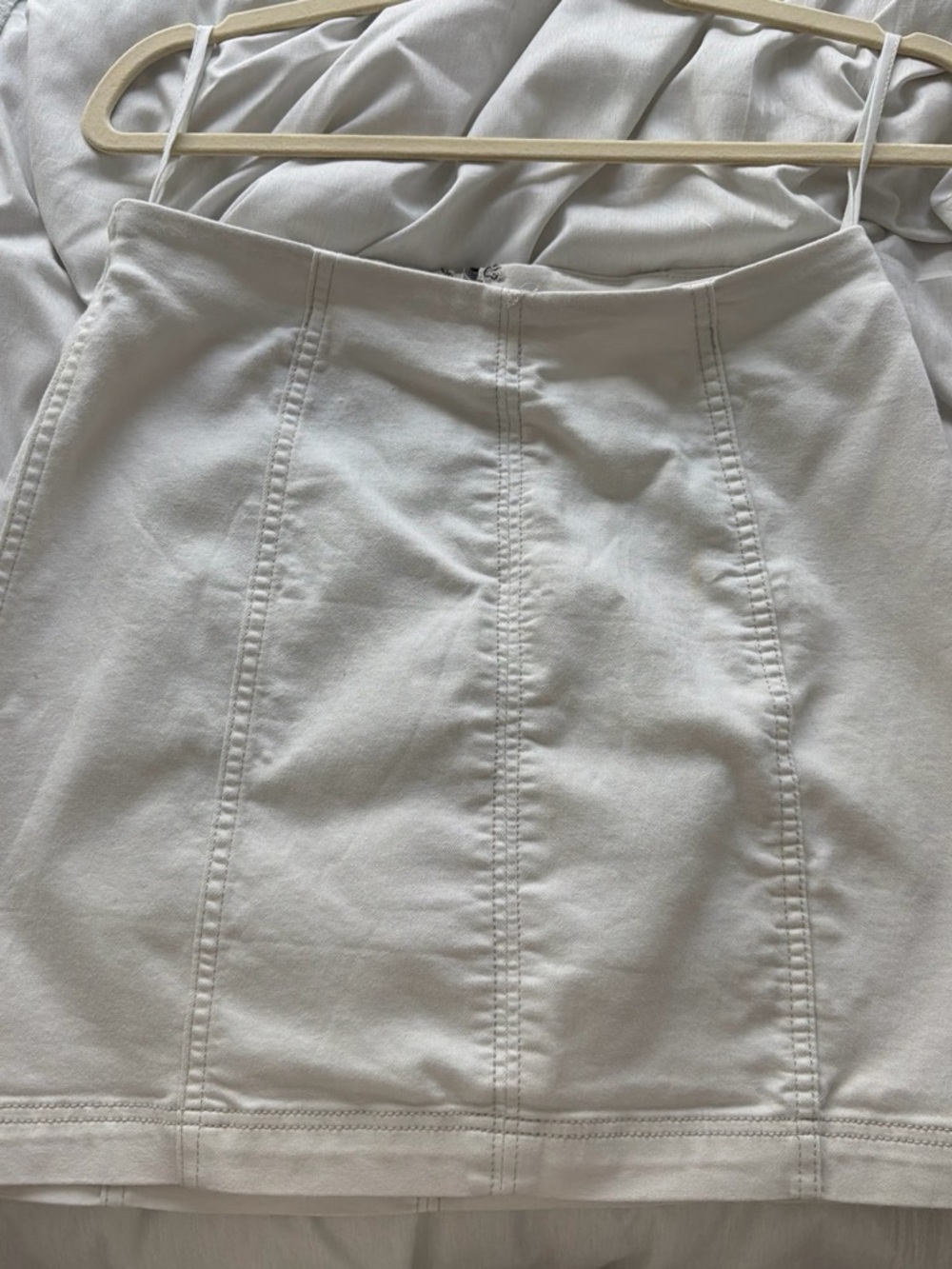 Classic White Panel Mini Skirt - Women's Skirt